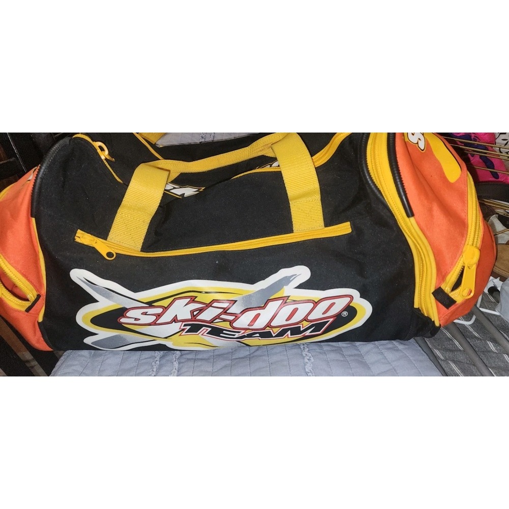 Ski-Doo Team Duffle Gear Bag Mobile Black Yellow Orange BRP Snowmobile Water Spo